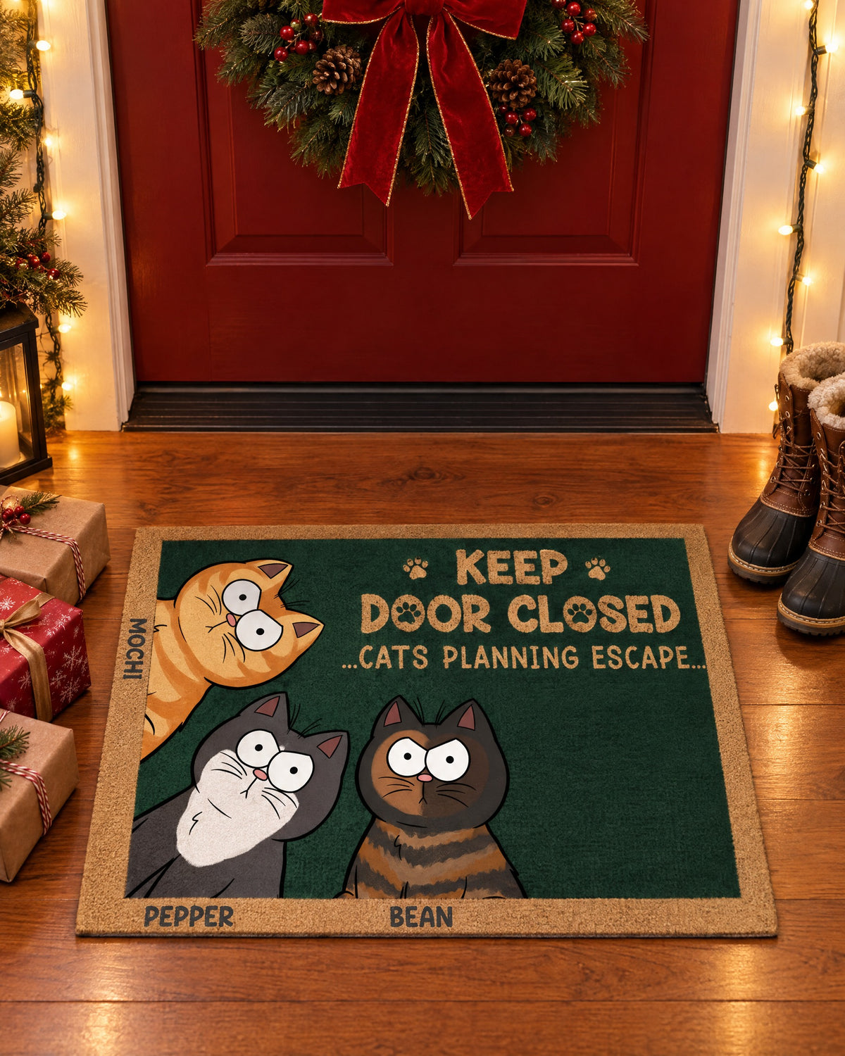 IndoorDays™ Escape Artists — Personalized Pet Doormat