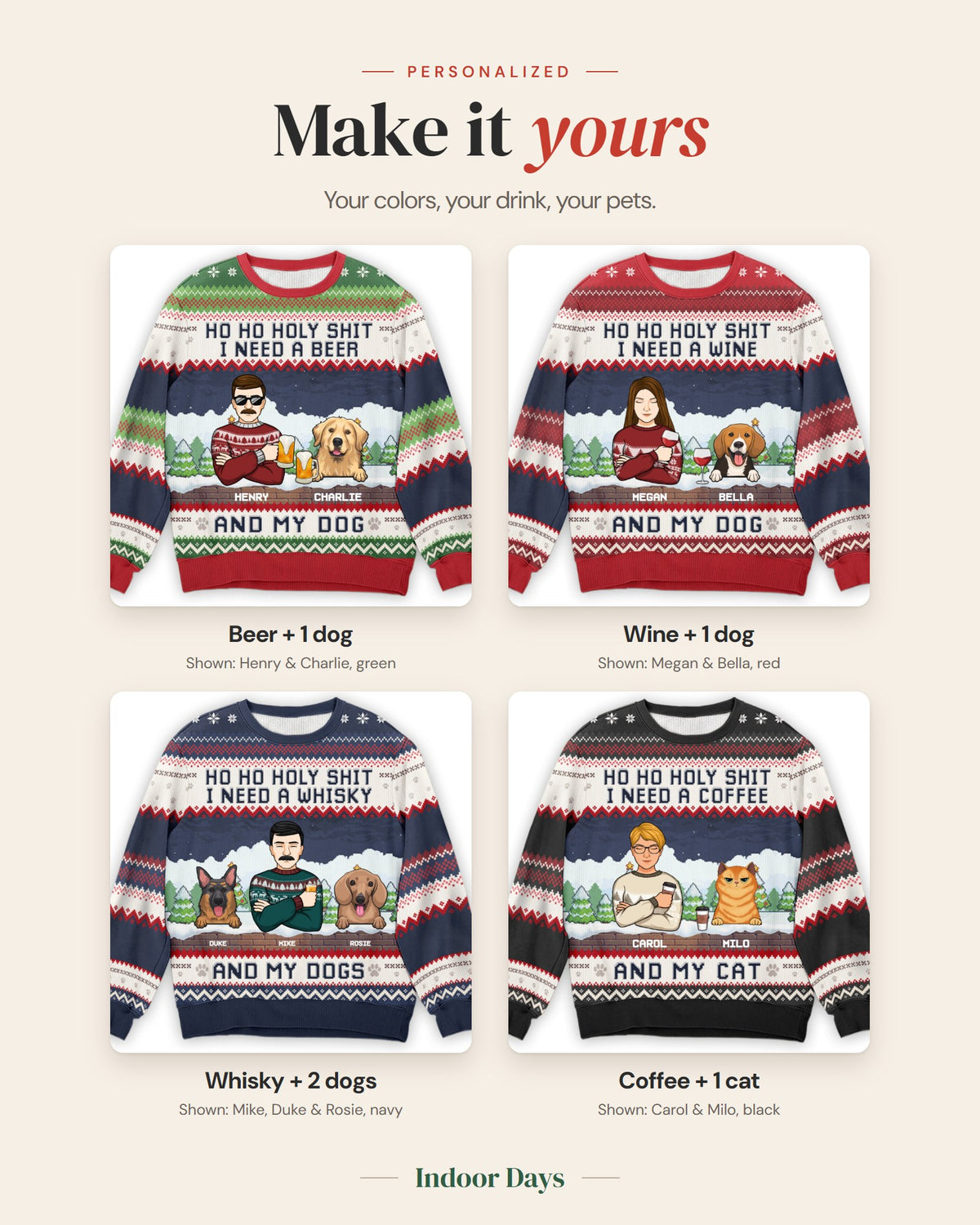 You, Your Drink & Your Dog - Christmas Gift For Pet Owners, Pet Lovers