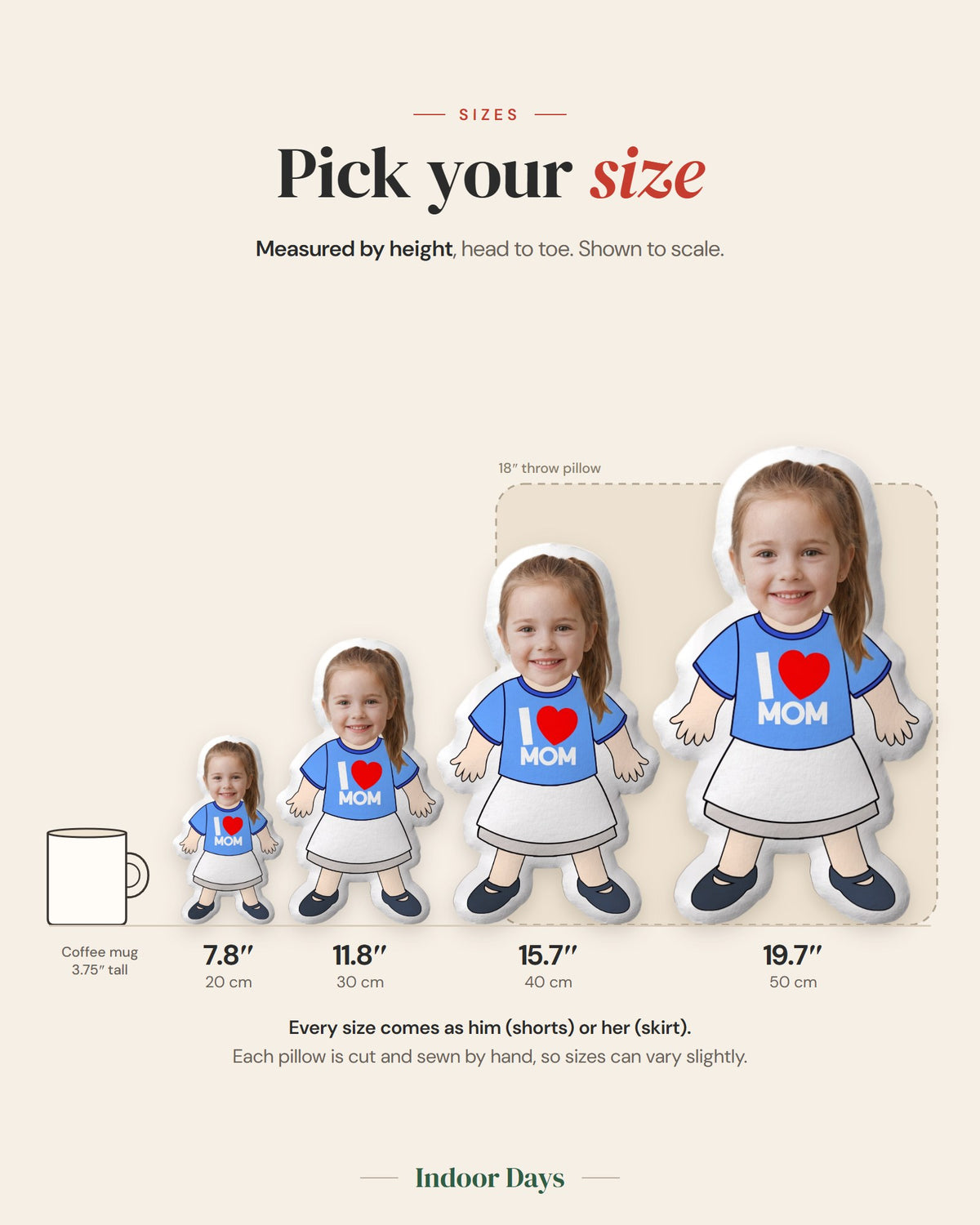 New Minime Pillow Custom Face and Clothes