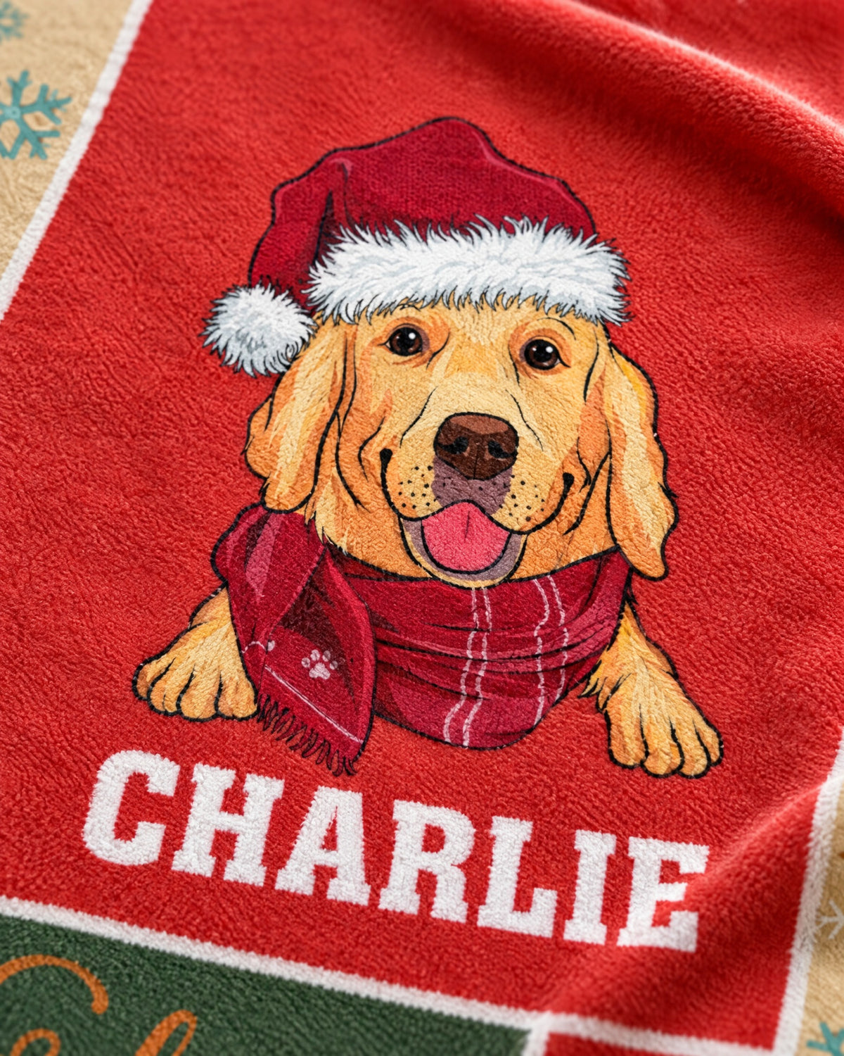 IndoorDays™ Merry Pup — Personalized Christmas Dog Blanket